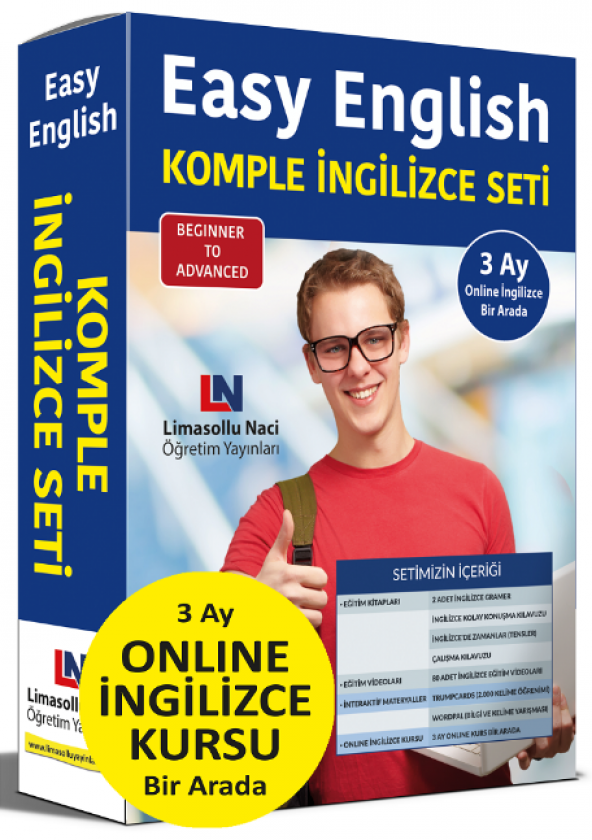 Easy English Komple İngilizce Eğitim Seti + 3 Ay Online Kurs