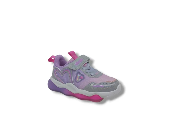 Vicco Heart Işıklı Kız Çocuk Lila Spor Ayakkabı - 2