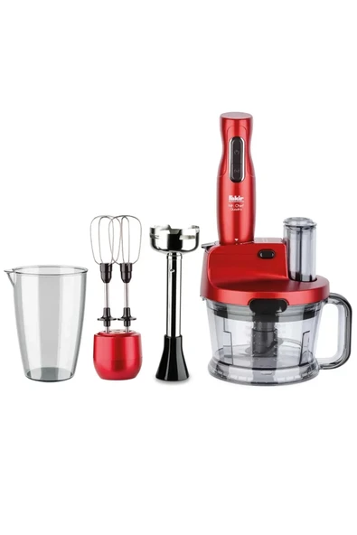 Fakir Mr Chef Quadro Kırmızı 1000 W Blender Seti