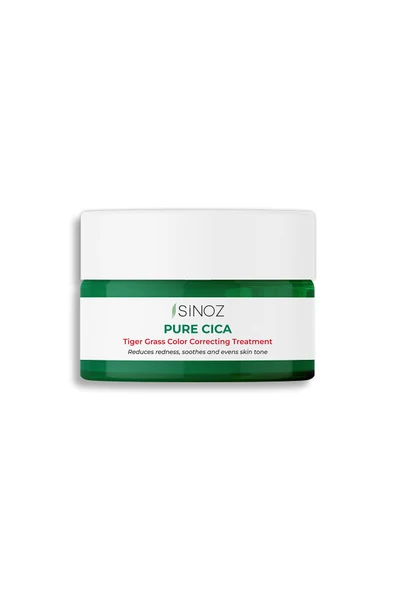 SİNOZ Pure Cica Tiger Grass Ton Eşitleyici Yoğun Onarıcı Yatıştırıcı Kızarıklık Karşıtı Yüz Kremi 15 ml - 3