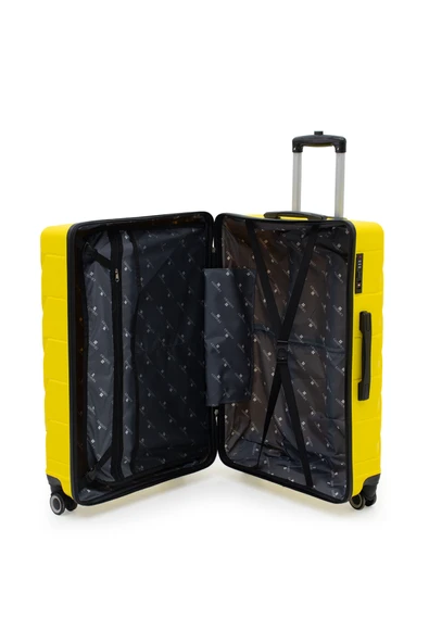 Copella Polipropilen & Kırılmaz 2'li Valiz Seti Büyük & Kabin - Sarı - Resim 3
