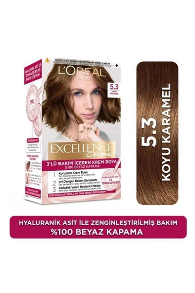 Loreal Paris Excellence Creme Saç Boyası 5.3 Koyu Karamel ürün görseli 1