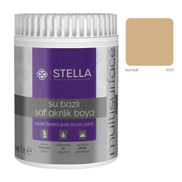 Stella Su Bazlı Saf Akrilik Boya Kumsal Ral-1001