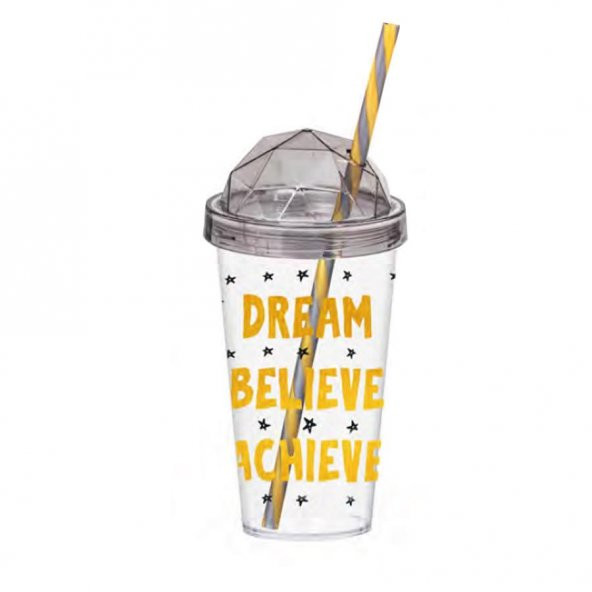 660cc Desenli Pipetli Bardak Dream