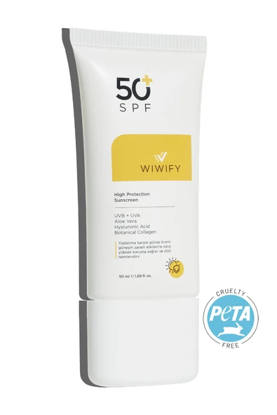 WIWIFY  Leke Karşıtı Cilt Tonu Eşitleyici Yüksek Korumalı Güneş Kremi Spf 50+ 50ml (ALOE VERA ÖZLÜ) Pa++++