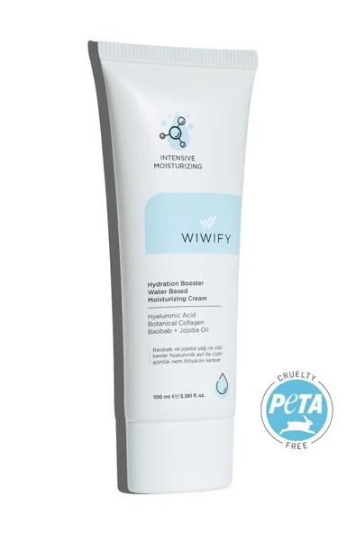 WIWIFY  Su Bazlı Yoğun Nemlendirici Yüz Kremi 100 ml Tüm Cilt Tipleri 24 Saat Etkili