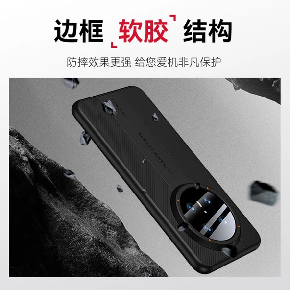 Huawei Mate 60 Pro Siyah Manyetik Halka Tutuculu Porsche Serisi Koruyucu Telefon Kılıfı - 6