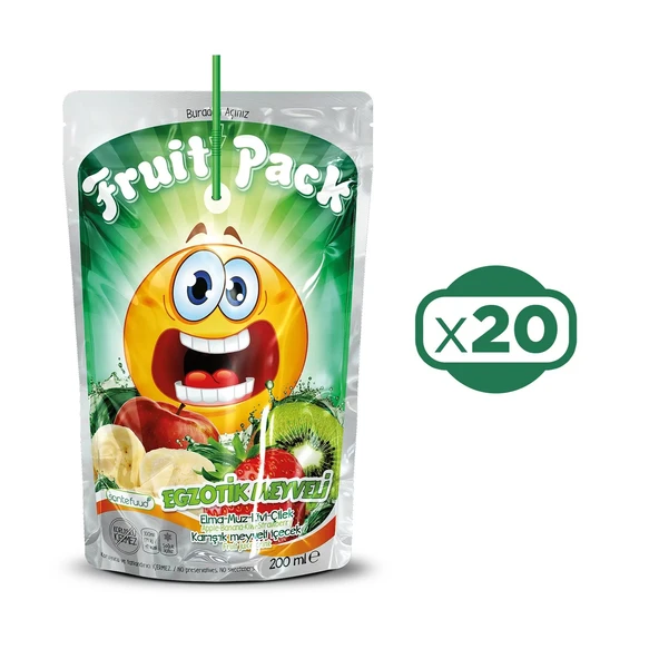 Fruit Pack Egzotik Meyveli 200 ml x 20 Adet