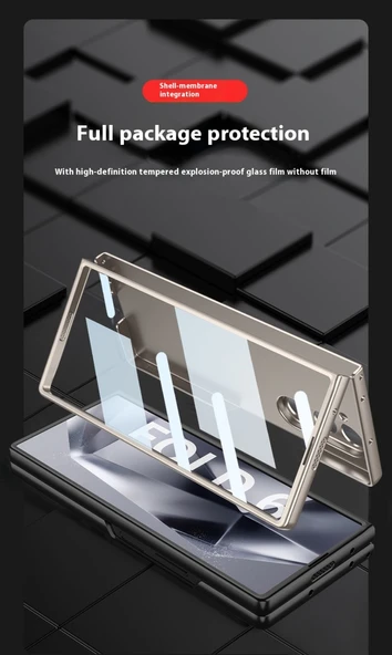 Samsung Galaxy Z Fold 6 Gri PC Telefon Kılıfı - Şık ve Sade - 3