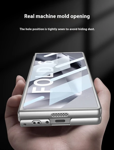 Samsung Galaxy Z Fold 6 Gri PC Telefon Kılıfı - Şık ve Sade - 10