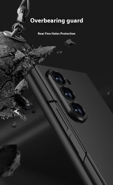 Samsung Galaxy Z Fold 6 Gri PC Telefon Kılıfı - Şık ve Sade - 11