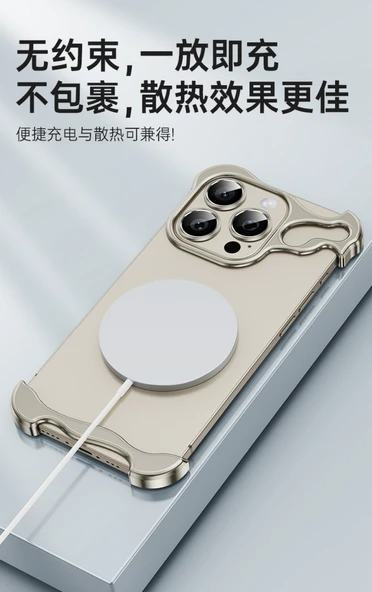 iPhone 14 Pro Siyah Metal Tamponlu Lens Korumalı Telefon Kılıfı - 10