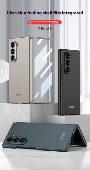 Samsung Galaxy Z Fold 6 Gri PC Telefon Kılıfı - Şık ve Sade - 2