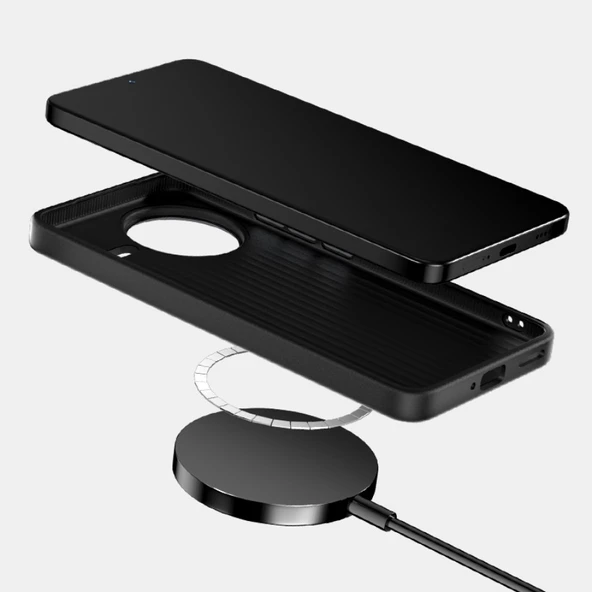 Xiaomi Redmi K80 6D Mikro Kabartmalı Manyetik Koruyucu Telefon Kılıfı - Siyah Altın - 7