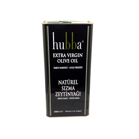 Hubba 5 Lt Teneke Naturel Sızma Zeytinyağı Erken Hasat & Soğuk Sıkım ürün görseli