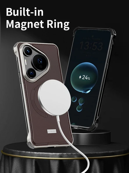 Huawei Pura 70 Ultra Manyetik Alaşımlı Tampon Telefon Kılıfı - Siyah - Resim 5