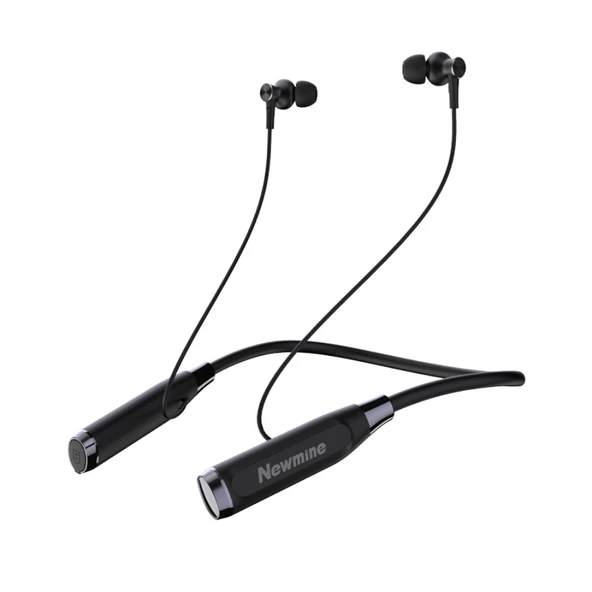 Bluetooth 5.3 Boyun Bantlı Spor Kulaklık - Siyah - Gürültü Önleyici Mikrofonlu