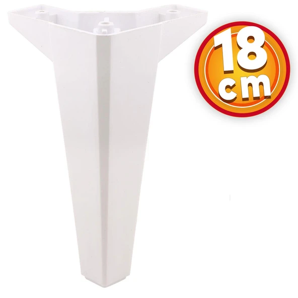 Mobilya Kanepe Sehpa TV Ünitesi Koltuk Ayağı 18 cm Beyaz Baza Ayak 4 Adet - 5
