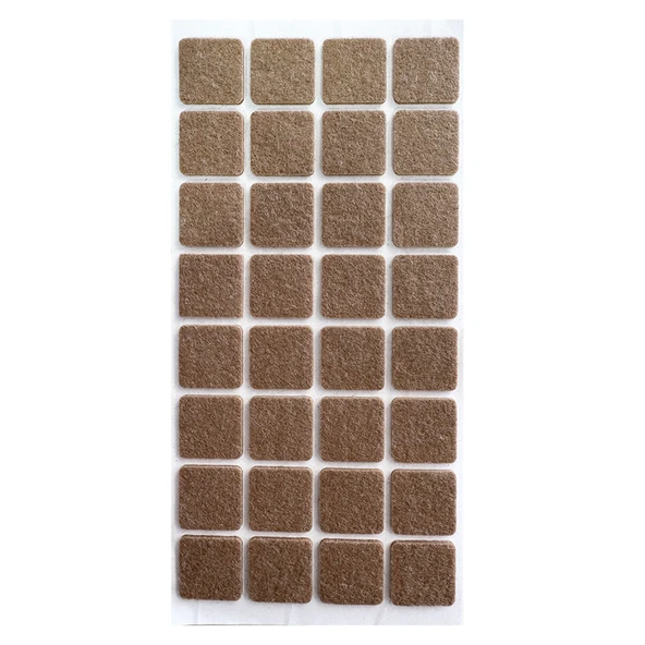 Zemin Koruyucu Yapışkanlı Keçe 25x25mm Kare