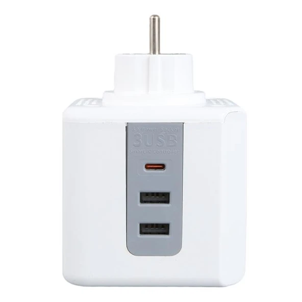 VEA VE-23089 2X USB 1X Type-C 3'Lü Çocuk Ve Termal Korumalı Grup Priz - 2