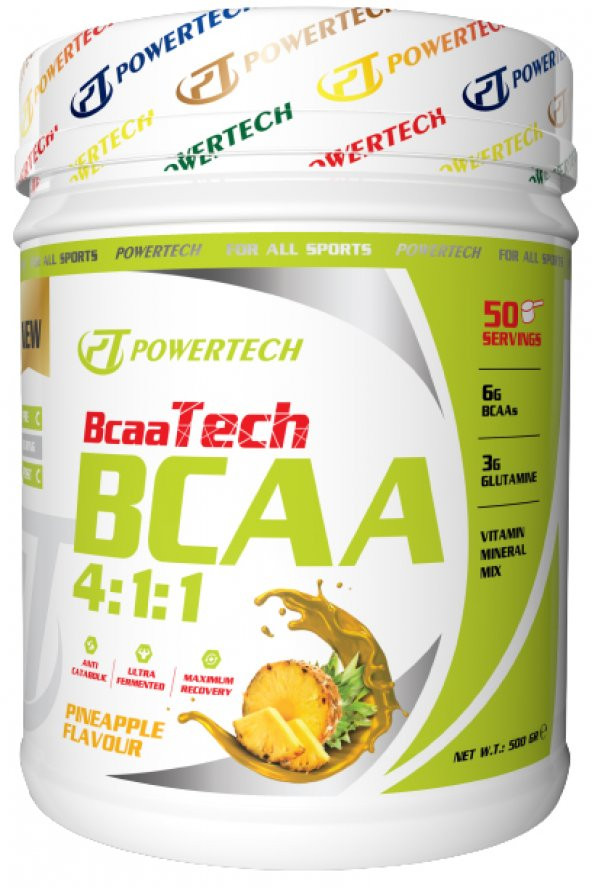 Powertech BcaaTech Bcaa 4:1:1 500 Gr Ananas Aromalı