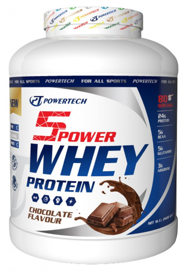 Powertech 5 Power Whey Protein 2400 Gr Protein Tozu