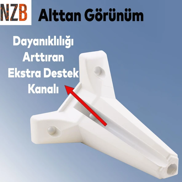 Mobilya Kanepe Sehpa TV Ünitesi Koltuk Ayağı 18 cm Beyaz Baza Ayak 4 Adet - 3