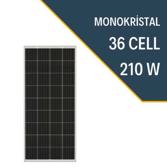 GÜNEŞ PANELİ 210 WATT MONO KRİSTAL 68X151 CM 12 VOLT LEXRON
