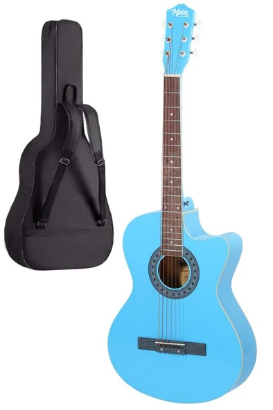 Midex XC-120LTB Kaliteli Akustik Gitar Gül Klavye Sap Ayarlı 4/4 Full Set - Resim 3
