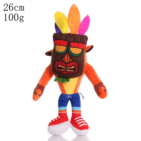 26cm Crash Bandicoot Peluş Oyuncak - Maske Kurt