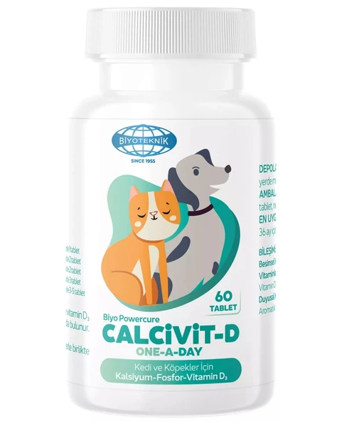 Biyoteknik Calcivit-D One-A-Day 60 Tablet