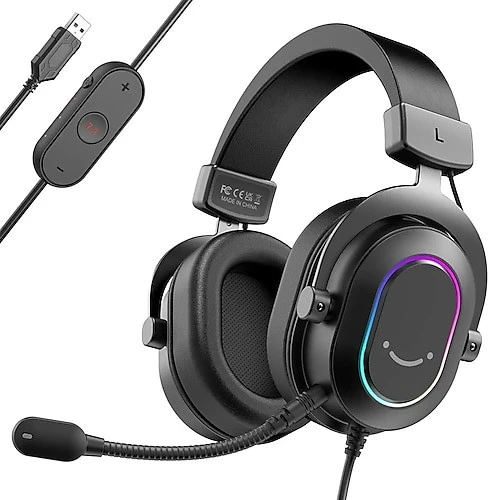 Fifine Ampligame H6 RGB Kablolu Kulak Üstü Oyuncu Kulaklığı