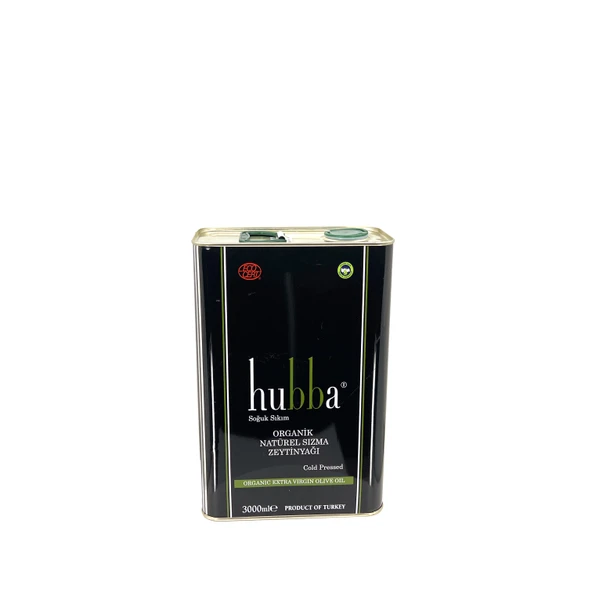 HUBBA ORGANİK NATUREL SIZMA ZEYTİNYAĞI 3 LT TENEKE
