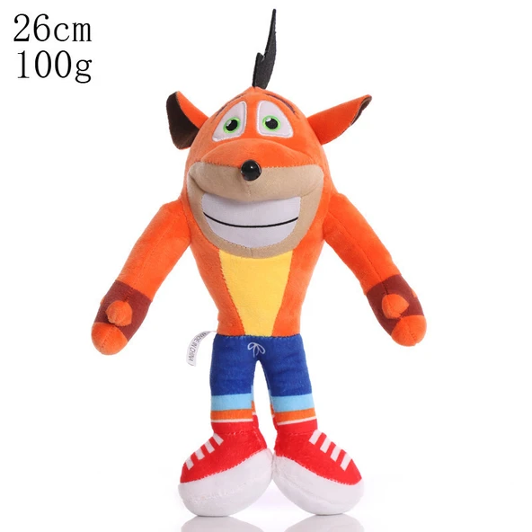 26cm Crash Bandicoot Peluş Oyuncak - Gülümseme Kurt
