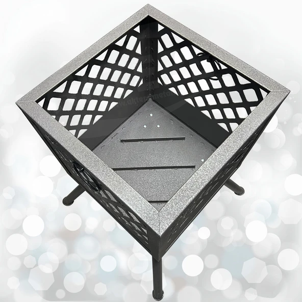 Şömine Bahçe Şöminesi Ateş Çukuru 60 Litre Geniş Hacim Bahçe Sobası Mangal Ateş Çanağı Fire Pit - 2