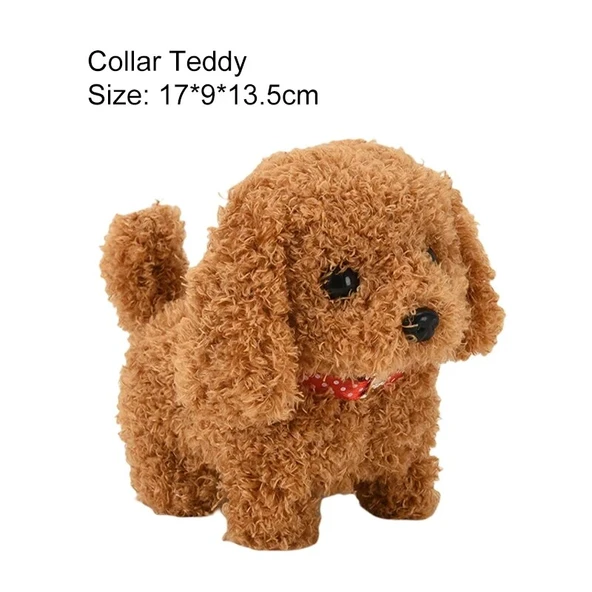 Gerçekçi Peluş Köpek Oyuncak - Teddy - 17x9 cm
