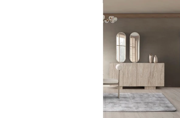 TRAVERTEN MDF KONSOL VE AYNA - 2