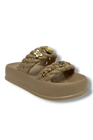 Akınal E423.Z.0001 Eva Anatomik Çift Bant Tokalı Kadın Terlik ürün görseli 1