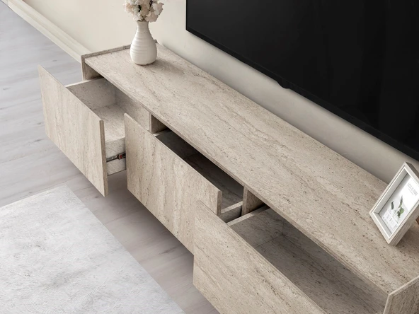 TRAVERTEN MDF TV ÜNİTESİ - 2