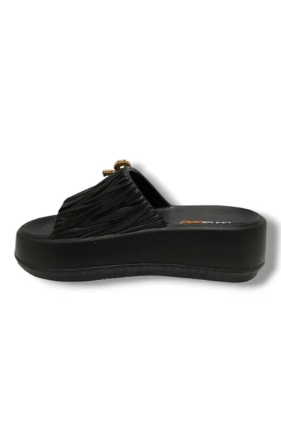 Akınal E462.Z.0001 Eva Anatomik İnci Taşlı Kurdele Kadın terlik - Resim 6