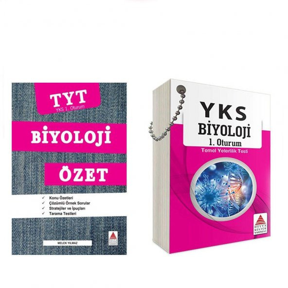 Delta Kültür TYT Biyoloji Konu Özeti ve Kartı Seti 2 Kitap