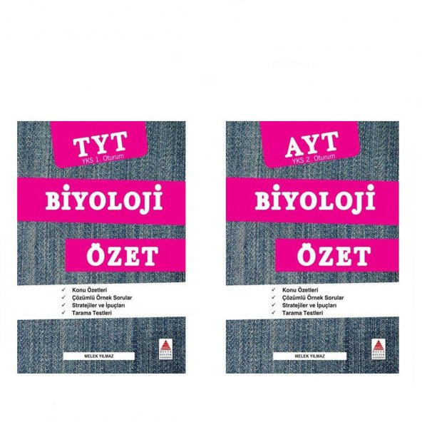 Delta Kültür TYT  ve AYT Biyoloji Konu Özetleri Seti 2 Kitap