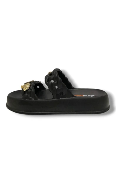 Akınal E423.Z.0001 Eva Anatomik Çift Bant Tokalı Kadın Terlik - Resim 9