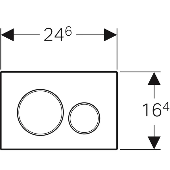 Geberit Sigma20 Kumanda Paneli Beyaz/Parlak/Beyaz 115.882.KJ.1 - 2