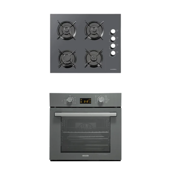 LUXELL 2 Lİ GRİ CAM SET (OCAK-FIRIN)