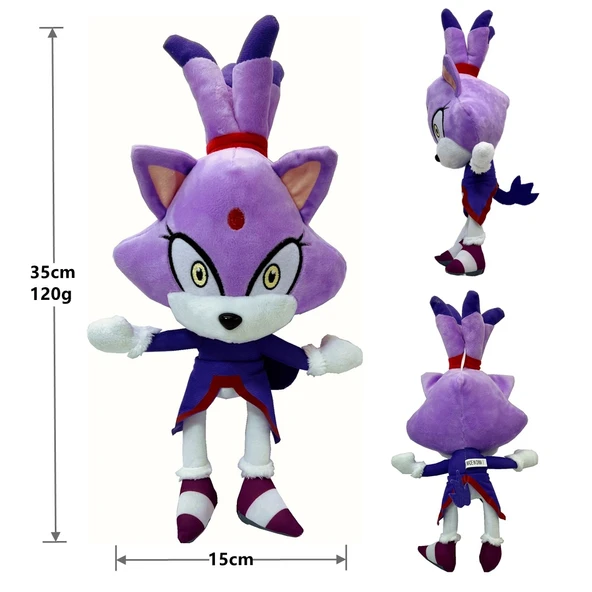 Super Sonic Peluş Oyuncak - Blaze Karakter Bebek - 35 cm
