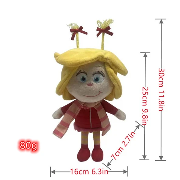 30cm Noel Grinch Max Peluş Oyuncak Bebek - Renk 1
