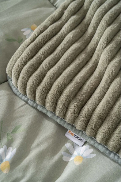 Rivaİstanbul Yeşil Papatya Tek Kişilik Tresa Uyku Seti - Resim 6