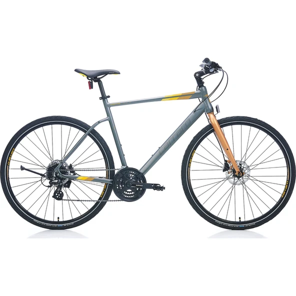 Carraro Sportive 324 28 Jant 24 Vites 52 cm Hidrolik Disk Fren Şehir Bisikleti antrasit füme bronz