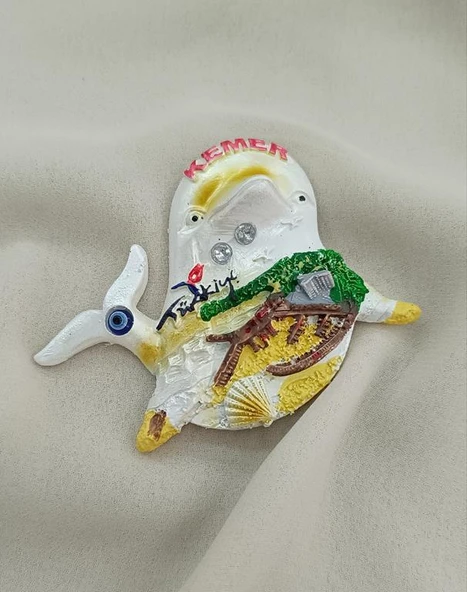 Magnet Yunus Balık Palmiye Nazar Göz Boncuk Taşlı Mıknatıslı Buzdolabı Süsü